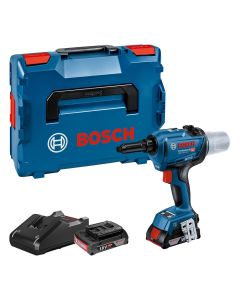 Bosch GRG 18V-16 C + L-Boxx 2x GBA 18V 2 Ah akumulatorski pištolj za pop nitne 