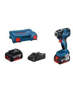 Bosch GDR 18V-200 + L-kofer 2 x 4Ah akumulatorski udarni odvrtač 