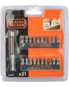 BLACK&DECKER A7074-XJ 21-delni SET BITOVA SA NOSAČEM