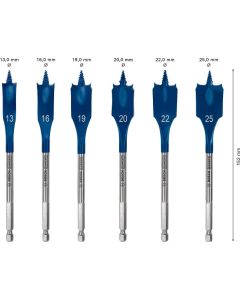 Bosch set burgija za drvo Self Cut Speed 13-25mm 6kom