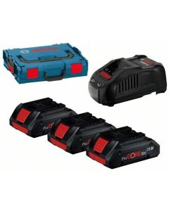 Bosch starter set 3x ProCORE18V 4.0Ah + GAL 1880 + L-Boxx 102