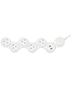Home razvodnik sa 5 mesta 1,4m 1.0-5mm2 + USB