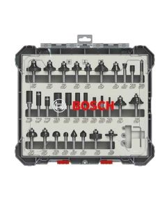 Komplet raznih glodala, 30 komada, prihvat 8 mm Bosch