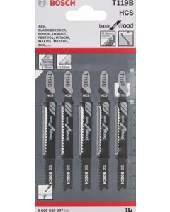 List testere za ubodnu testeru za drvo 119 B 5 KOM BOSCH
