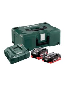 Metabo baterijski komplet sa punjačem 18V Basci set 1x4Ah + 1x5Ah LIHD