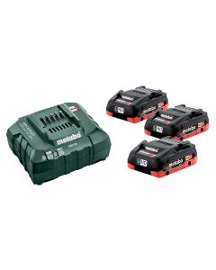 Metabo baterijski komplet sa punjačem 18V Basci set 3x4Ah LIHD