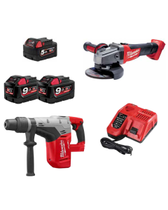 Milwaukee SDS-MAX čekić 18V + Brusilica 125mm 18V M18 CHM-902C + CAG125X-B5