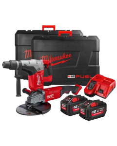 Milwaukee SDS-MAX čekić 18V + Brusilica 230mm 18V M18 FHPP2A-122C