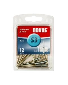 Pop nitne čelične S3 x 12mm 20kom Novus