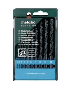 Set spiralnih burgija za metal 10 kom. Metabo