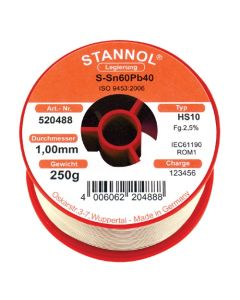 STANNOL SN60 - PB40 HS10 TINOL ŽICA 1MM 250GR