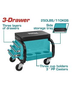 TOTAL mehaničarska stolica sa fiokama