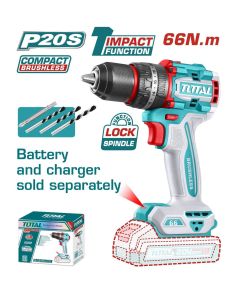 TOTAL TIDLI206681 aku busilica 66Nm metalni futer