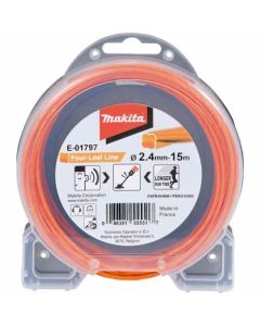 Tihi najlonski konac za košenje narandžasti Ø2,4 mm/15 m Makita