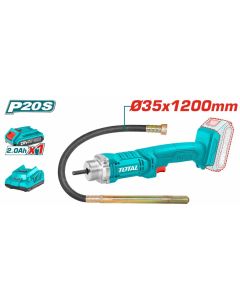 Total TCVLI2023011 baterijski vibro igla za beton SET 2.0Ah dimenzija vibro creva 35x1200mm