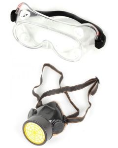 Womax zaštitna maska sa jednim filterom i naočarima