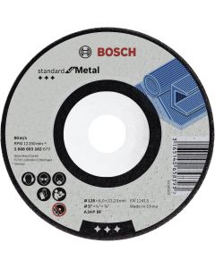 Bosch brusna ploča ispupčena Standard for Metal A 24 P BF 125 mm, 22,23 mm, 6,0 mm - 10 komada