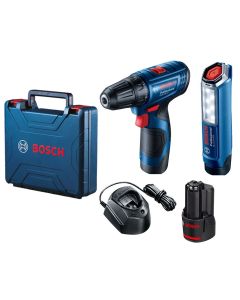 Bosch Professional  GSR 120 Li akumulatorska bušilica odvrtač  + GLI 12V-300 Li lampa 