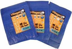 Cerada zaštitna plava 80 gr UV 2 x 3 m Villager